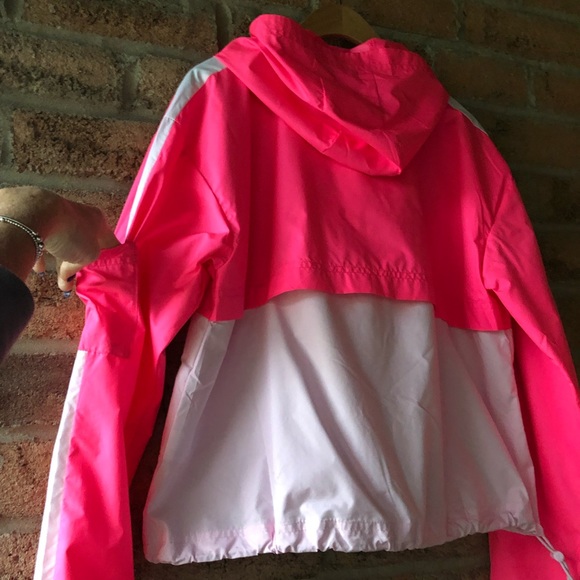 NIKE | Neon pink, light pink & white lightweight hooded oversized fall jacket - Picture 11 of 11
